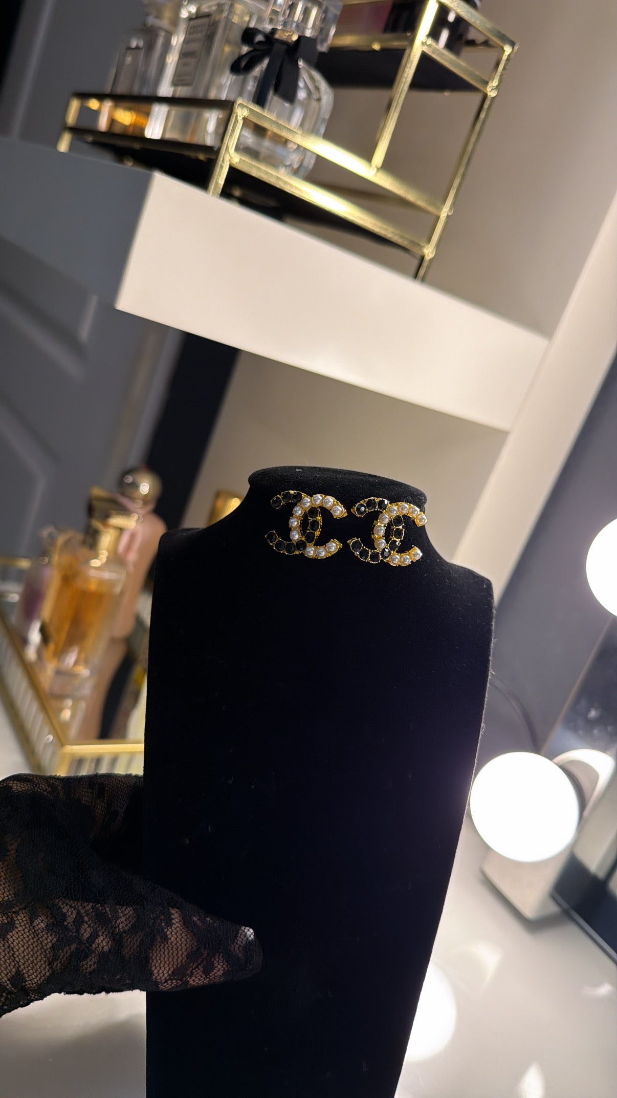 Cc Earrings Black