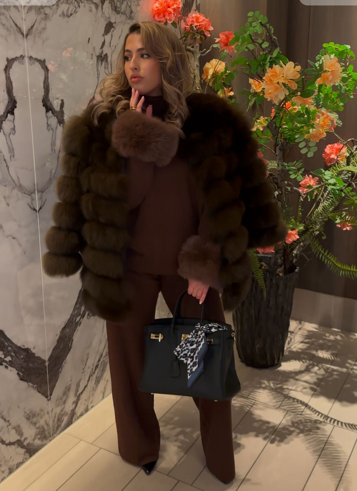 Chocolate Fur Coat - Pre order
