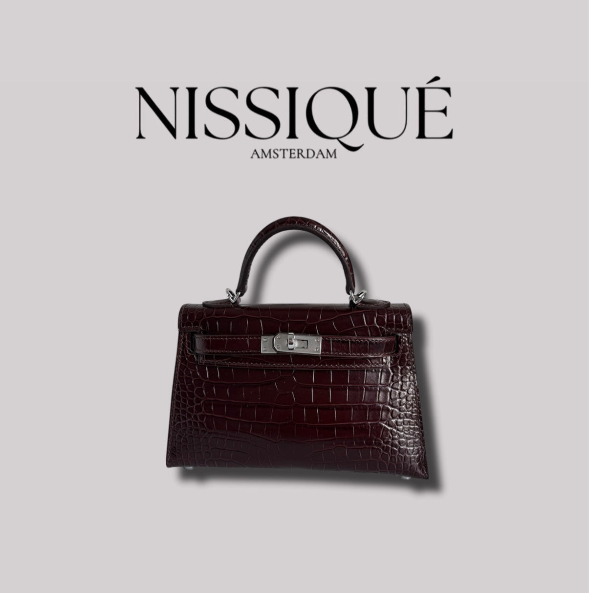 Kaylee Dark Red Brown Croco